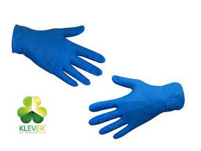 Перчатки нитриловые KLEVER повышенной прочности XL, голубые, 4.0 гр.